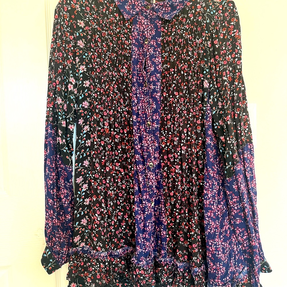 NWOT Free People Floral Tunic Medium